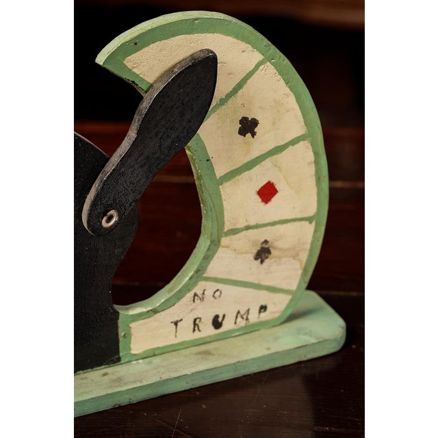 Early 500 Game Tricks and Trumps Cat Tail Counter Folk Art For Sale - Image 4 of 5