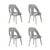 Caron Dining Chairs by Ottiu, Set of 4 For Sale - Image 17 of 17