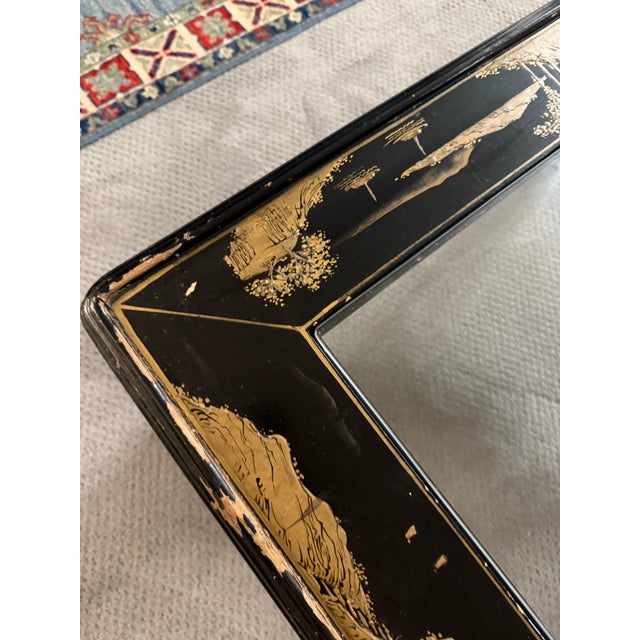 Drexel Heritage Et Cetera Collection Chinoiserie Black Gold & Burl Coffee Table. For Sale - Image 11 of 12