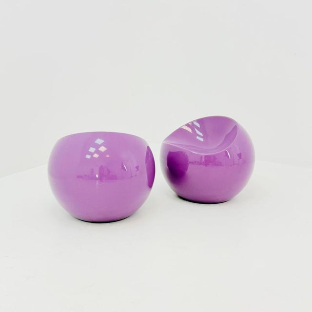 Gold Mid-Century Ball Chair Dupont Stool by Finn Stone, Belgium, 1980s For Sale - Image 8 of 13