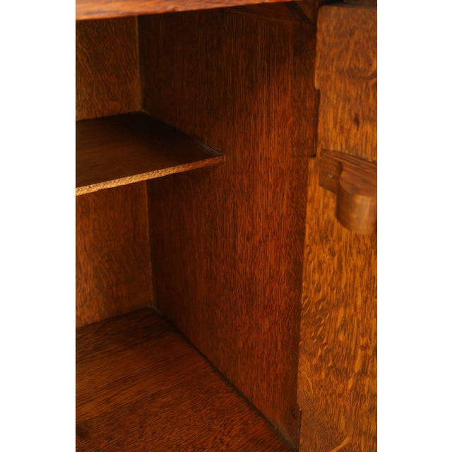 Antique Mission Oak Smoke Stand Bedside Cabinet For Sale - Image 12 of 18