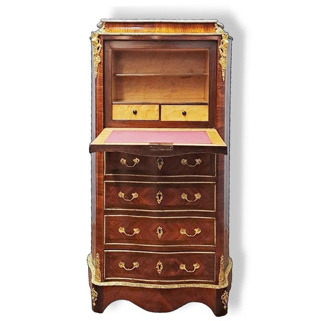 Napoleon iii rosewood and rosewood drop-leaf secretaire – france, 19th century splendid napoleon iii secretaire of fine...