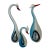 Vintage Mid-Century Modern Sommerso Murano Tall Herons, Set of 3 For Sale