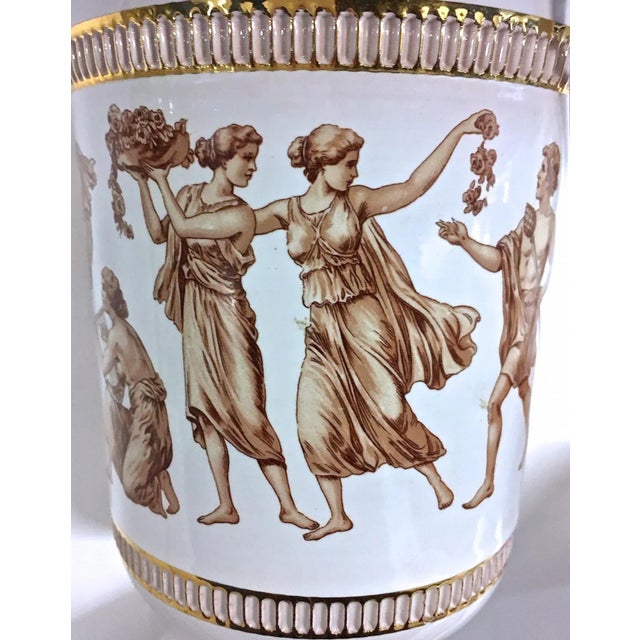 Late 20th Century Vintage Italian Classical Theme Urn Vase For Sale - Image 5 of 8