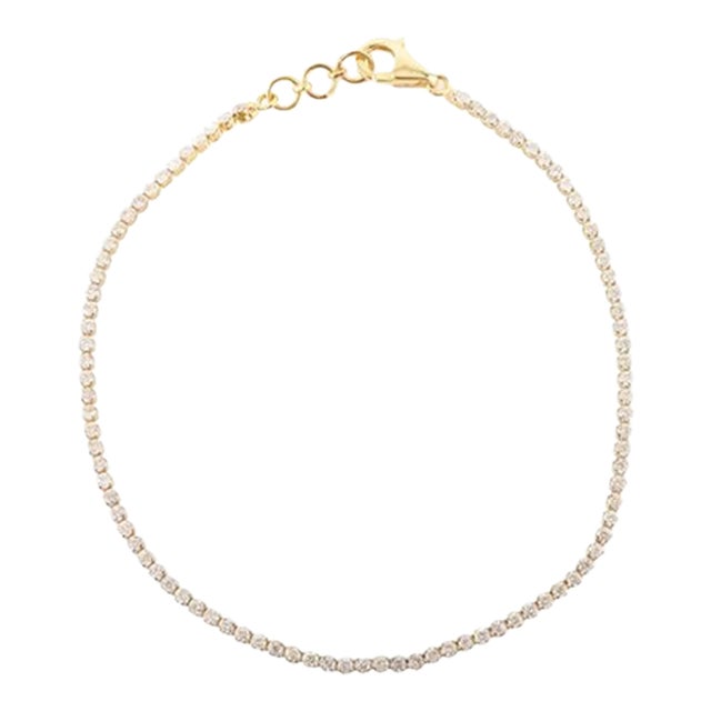 1.25 Carat Round Diamond Stackable Tennis Bracelet For Sale