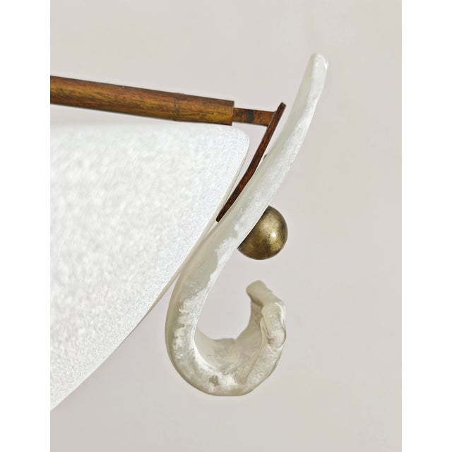 Tan Pendant Lamp in Burnished Metal and Murano Glass, 1980s For Sale - Image 8 of 16