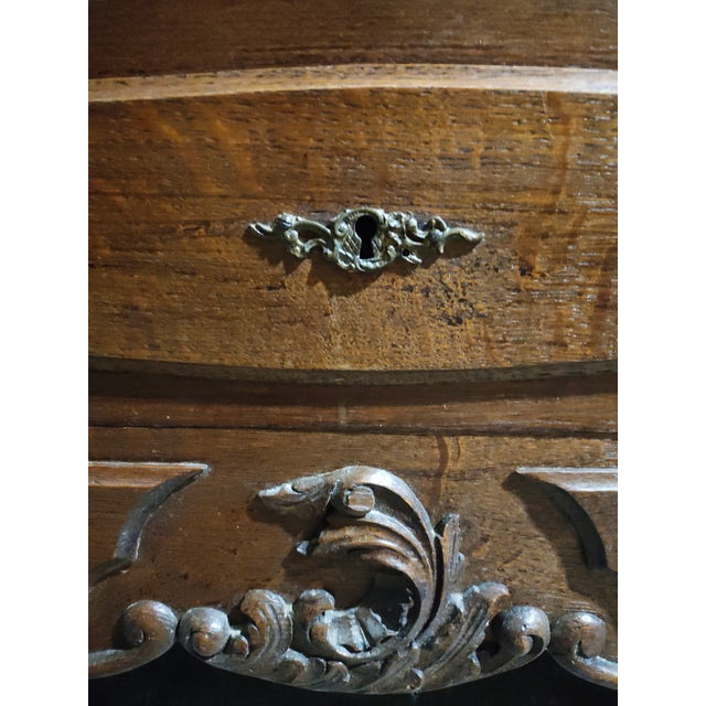 Antique French Louis XV Revival Triple-Door Mirrored Armoire in Walnut For Sale - Image 12 of 12