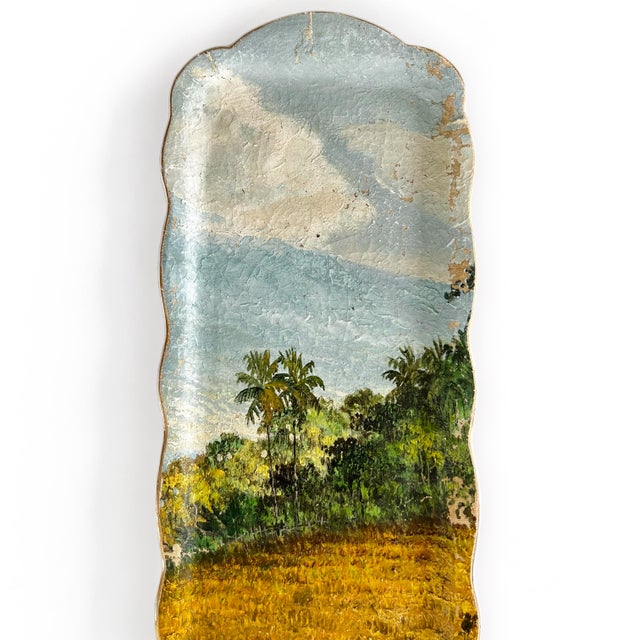 "Hanalei Valley" Contemporary Installation of Ceramic Plates and Oil on Canvas - Set of 5 For Sale - Image 11 of 14