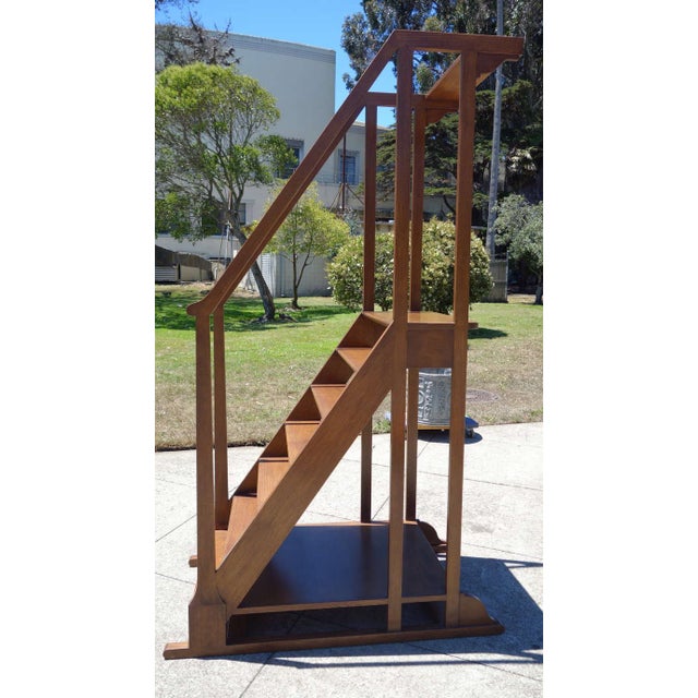 Step on up! And grab us a good read while you're up there! Made in the U.S., this wonderful oak library ladder is from the...