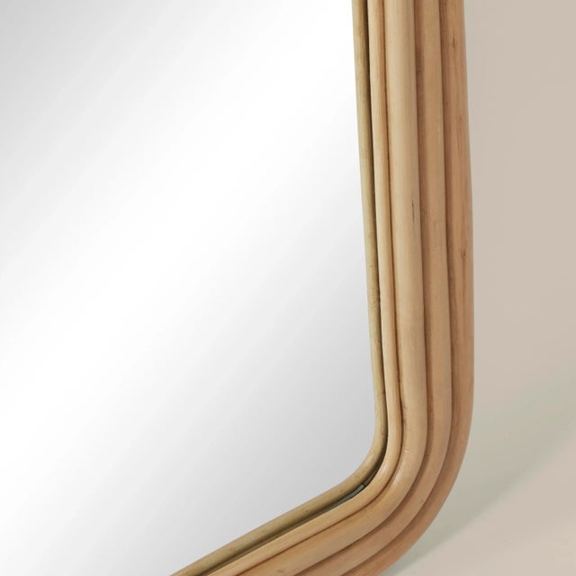 Pelicano Rattan Floor Mirror For Sale - Image 4 of 9