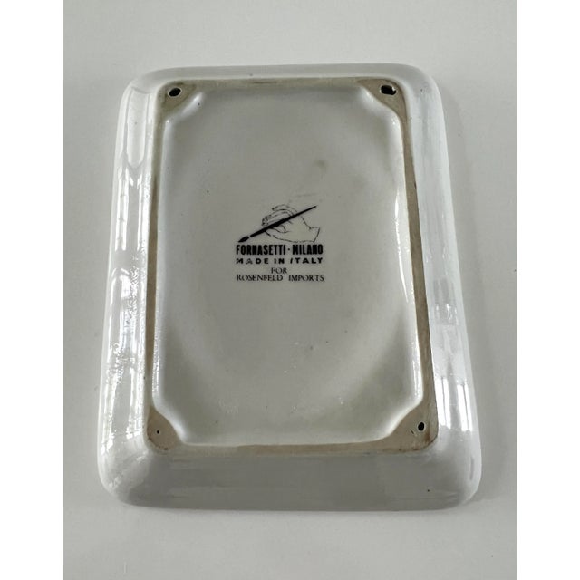 Piero Fornasetti Vintage Fornasetti Milano Porcelain Profile Tray Dish for Rosenfeld Imports. For Sale - Image 4 of 11