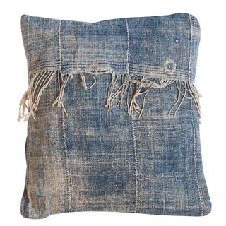 African Indigo Handmade Pillow For Sale