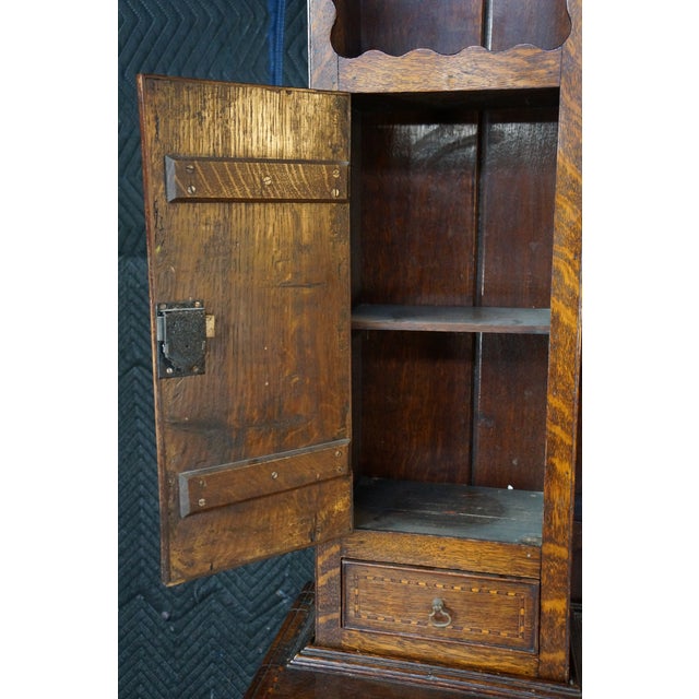 Antique Georgian Period English Oak Welsh Dresser Pewter Cupboard Buffet Hutch For Sale - Image 16 of 18