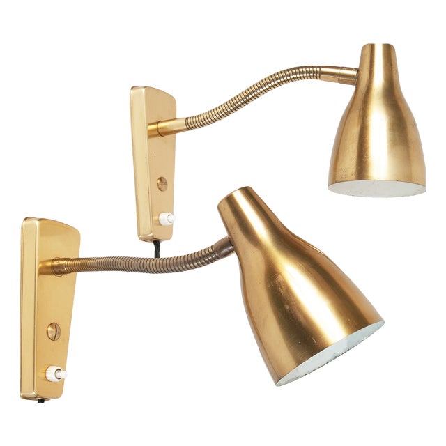 Adjustable Wall Lamps, 1930s, Set of 2 For Sale