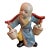 Late 20th Century Porcelain Chinese Monk Figure Carrying Water For Sale