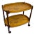 Chinoiserie Faux Bamboo & Tole Top Rolling Cart Tray Table For Sale