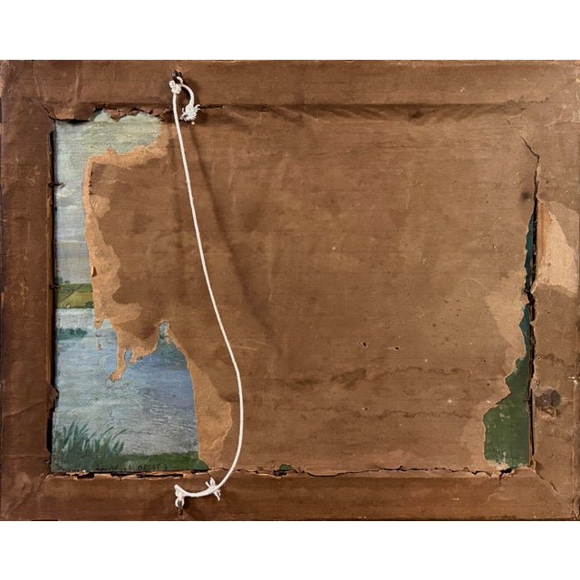 Antique Folk Art Portrait of a Horse, Signed (Oil on Board) For Sale In Philadelphia - Image 6 of 6