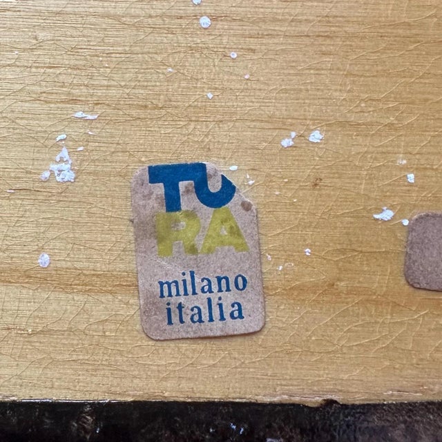 Brown 1970s Aldo Tura Parchment Cocktail Table Wood Turned Giacometti Style Legs For Sale - Image 8 of 10