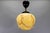 Art Deco Ivory and Brown Marbled Glass Pendant Light, Germany, 1930s For Sale - Image 14 of 18