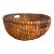Primitive Woven Split-Wood Bowl With Leather-Wrapped Handles 19th C For Sale