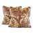 Brown Designer Vicki Payne Free Spirit Crewel Brown & Taupe Block Print Botanical Floral Leaf Pillow Covers- a Pair For Sale - Image 8 of 8