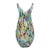 Murano Millefiori Glass Vase With Dual-Point Crown Rim For Sale