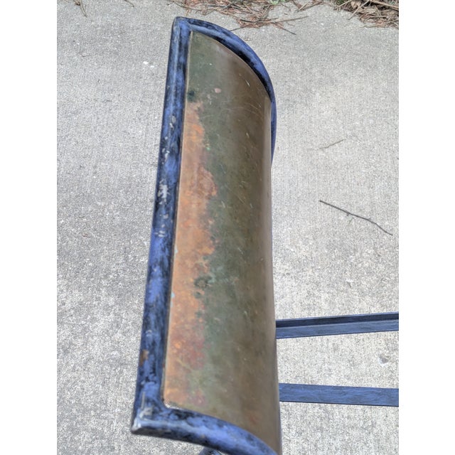 Mario Villa 1990s Mario Villa Designer Sun Chair Brass and Iron For Sale - Image 4 of 11