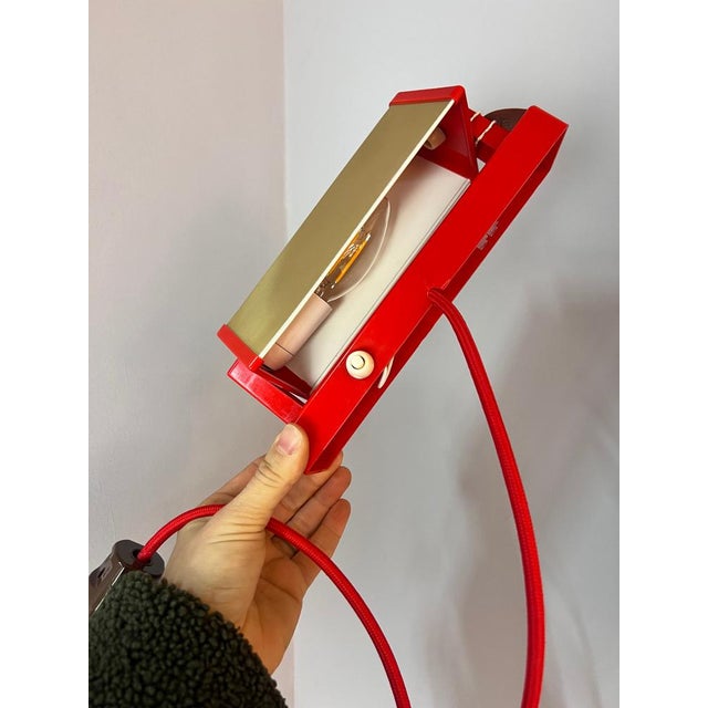 Red and Gold Wall Lamp from Lyfa For Sale - Image 5 of 11