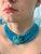 Natural Sleeping Beauty Turquoise Necklace Five-Strand and Diamond French Clasp For Sale In New York - Image 6 of 8