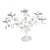 A vintage tole candelabra. Five arms covered in vine leaves and clusters of grapes. Each arm has a candle holder made of...
