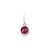 Art Deco Petite Natural Ruby Diamond Solitaire Pendant for Her For Sale - Image 3 of 12