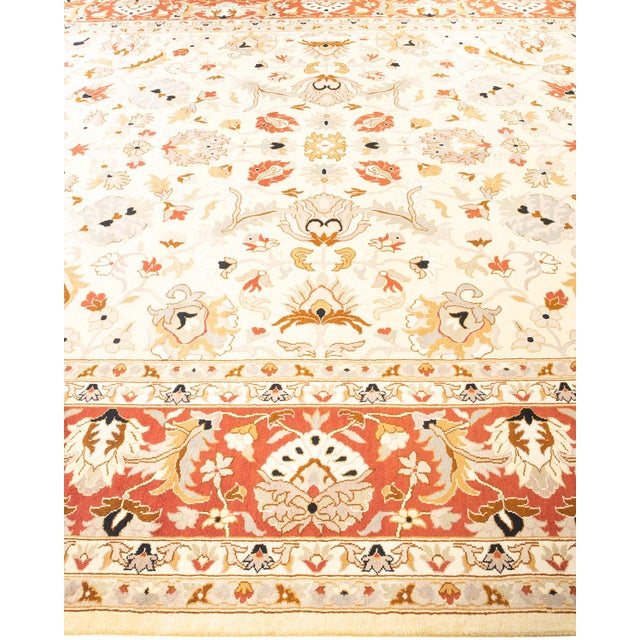Solo Rugs Mogul, One-of-a-Kind Hand-Knotted Area Rug in Ivory, 9' 1" x 12' 3" For Sale - Image 4 of 8