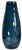 14+ In, Tall Art Glass Wavy Pattern Blue Vase For Sale - Image 11 of 12