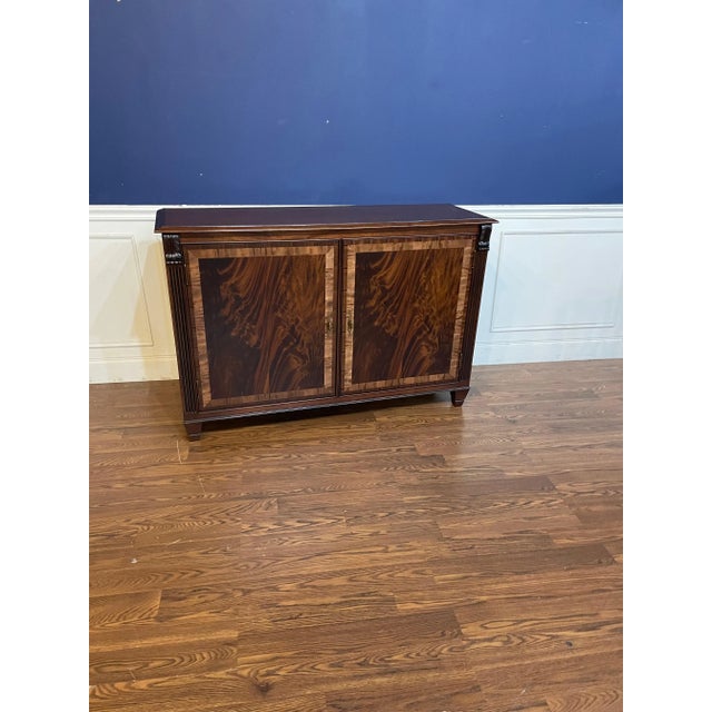 Brown Two Door Regency Style Mahogany Buffet Made-To-Order For Sale - Image 8 of 9