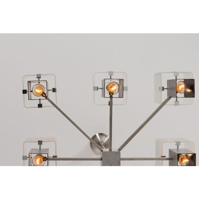 Cubic Chandelier Angelo Lelii for Arredoluce, Italy, 1972 For Sale - Image 11 of 18