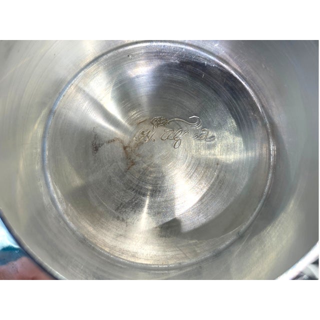 Harold Alfred Signed Silvered Copper Salmon Formline Pedestal Bowl, Canadian Indigenous First Nations Kwakwaka’wakw Native Art For Sale - Image 11 of 11