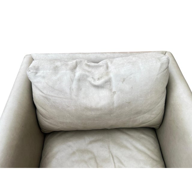 Pair Milo Baughman Thayer Coggin 989-103 T-Back Chrome Leather Cube Chairs For Sale - Image 11 of 18