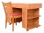 Heywood Wakefield Mid-Century Modern Maple Desk With Built-in Bookcase and Chair, 1950s For Sale