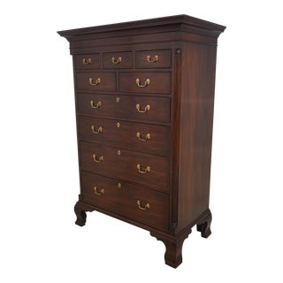 Henkel Harris Mahogany New Market High Chest For Sale