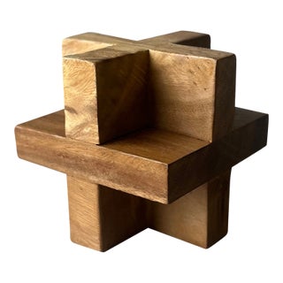 Plus Wooden Sculpture For Sale