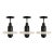 Apparatus Studio Median Mono Alabaster & Blackened Brass Pendants - Set of 3 For Sale