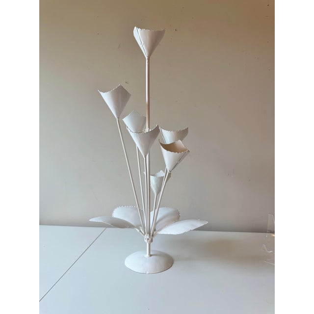 Vintage Tole Style Sculptural Botanical Candelabra For Sale In Charleston - Image 6 of 9
