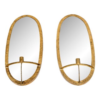 Arteriors Agatha Mirrored Candle Sconce - a Pair For Sale