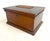 American Quality Antique 19th Century Handmade Mahogany Wood Wooden Jewelry Sewing Box For Sale - Image 3 of 11