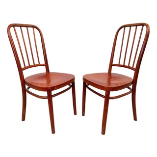 Bentwood Model A63 Side Chairs by Josef Frank for Thonet-Mundus, 1930s, Set of 2 For Sale