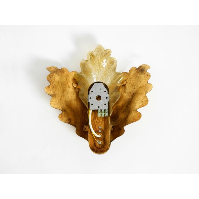 Vintage Gold-Plated Glass and Metal Wall Lamp by Banci Firenze, Italy, 2000s For Sale - Image 18 of 18