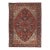 Antique Persian Heriz Carpet, Handmade Wool Oriental Rug, Rust, Navy, Lt Blue For Sale