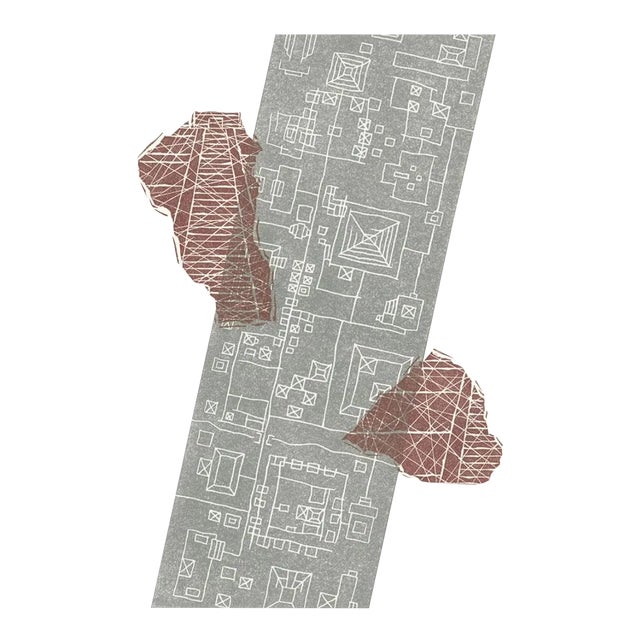 1995 Hecho en Mexico Abstract Woodcut by Tomlinson For Sale