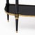 French Louis XVI Style Ebonized, Brass and Marble Console Table For Sale - Image 9 of 9