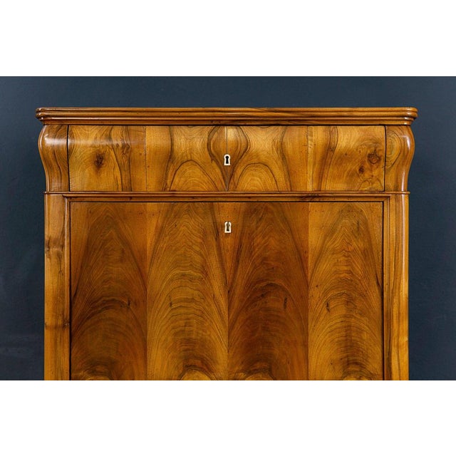 Biedermeier Secretary in Walnut For Sale - Image 3 of 18